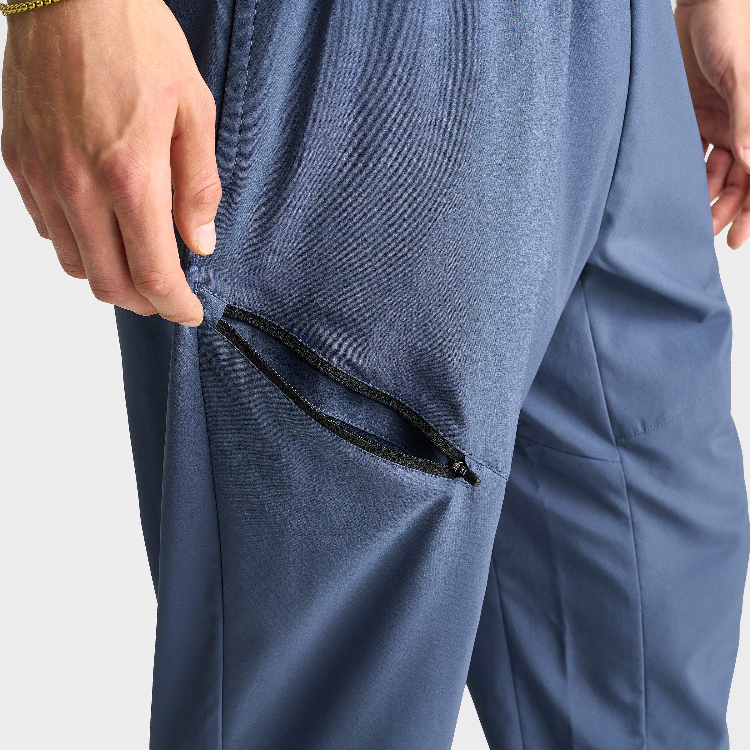 Men's New Balance Woven Zip Pocket Jogger Pants - Navy/Vintage Indigo - view 6