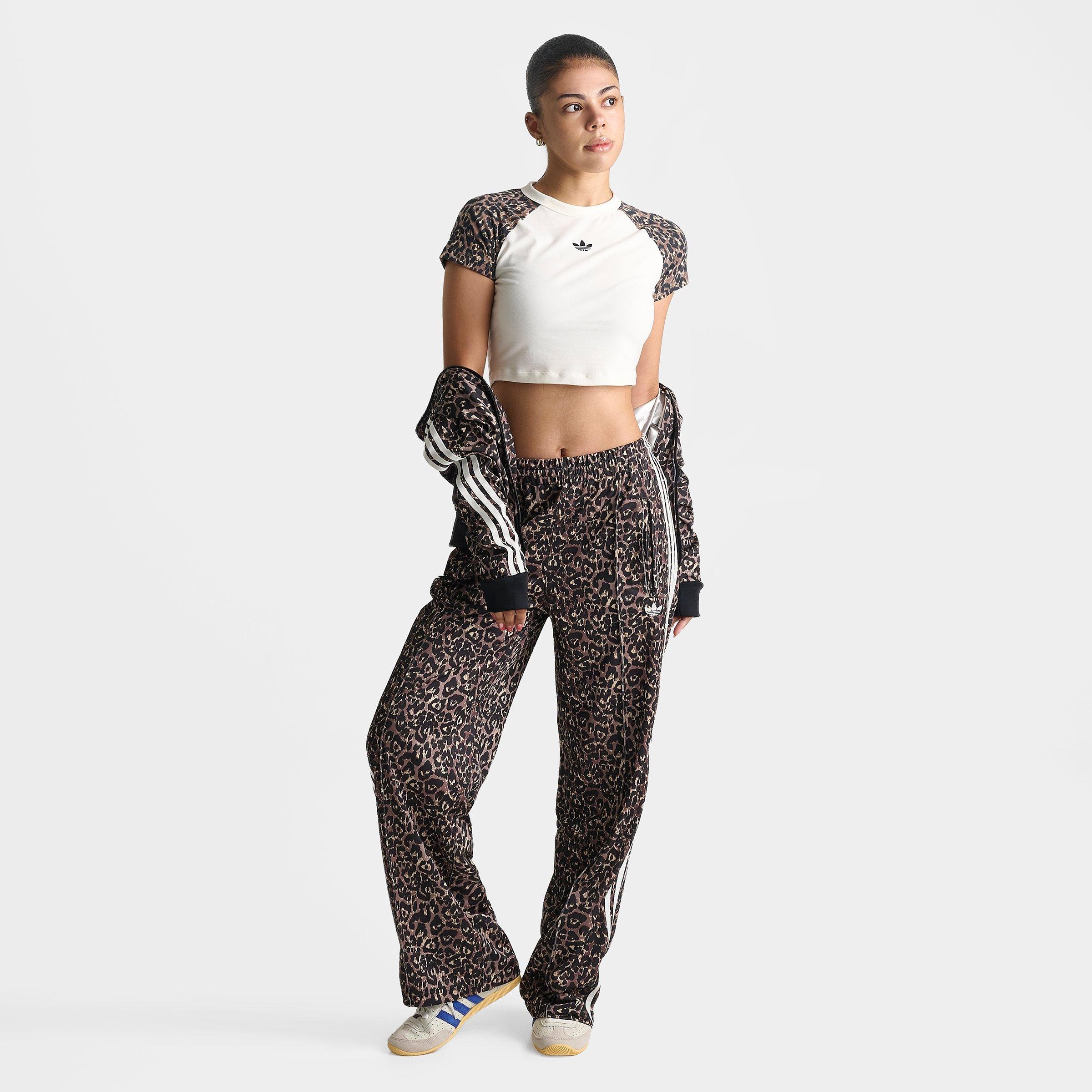 Women's adidas Originals Leopard Raglan Slim T-Shirt - Leopard/Off White
