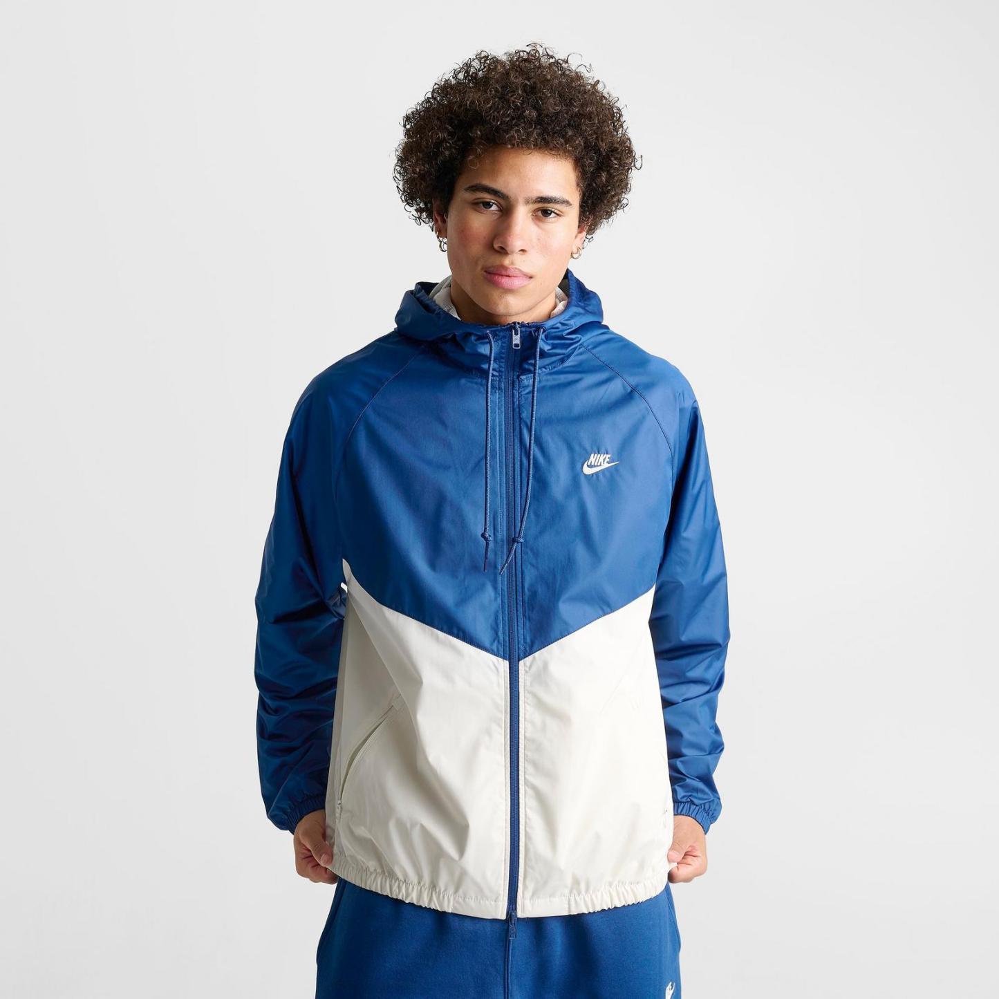 Men's Nike Windrunner Lined Jacket - Court Blue/Sail/Sail