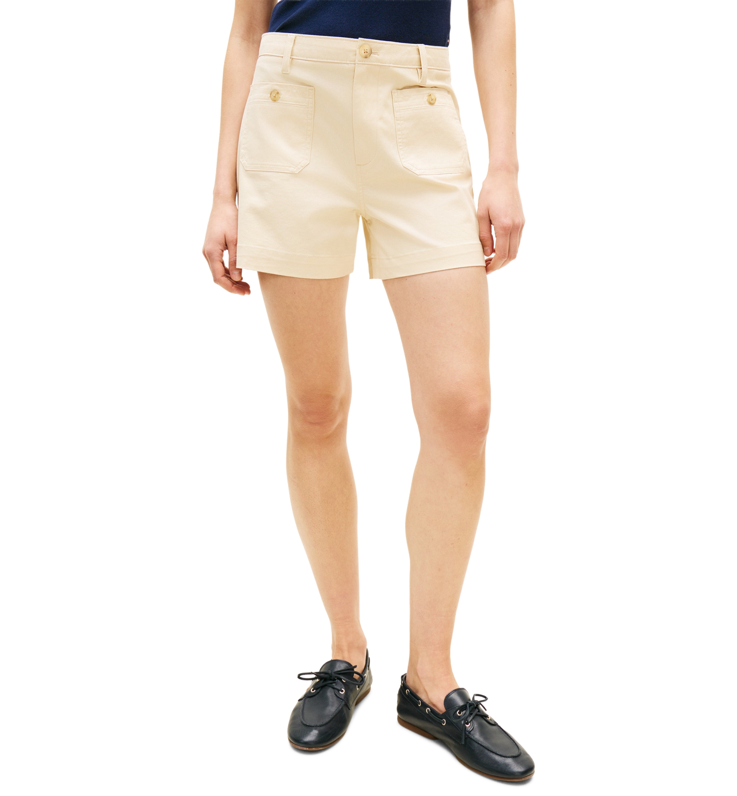 Tommy Hilfiger Women's Twill Patch Pocket Shorts - Country Ivory