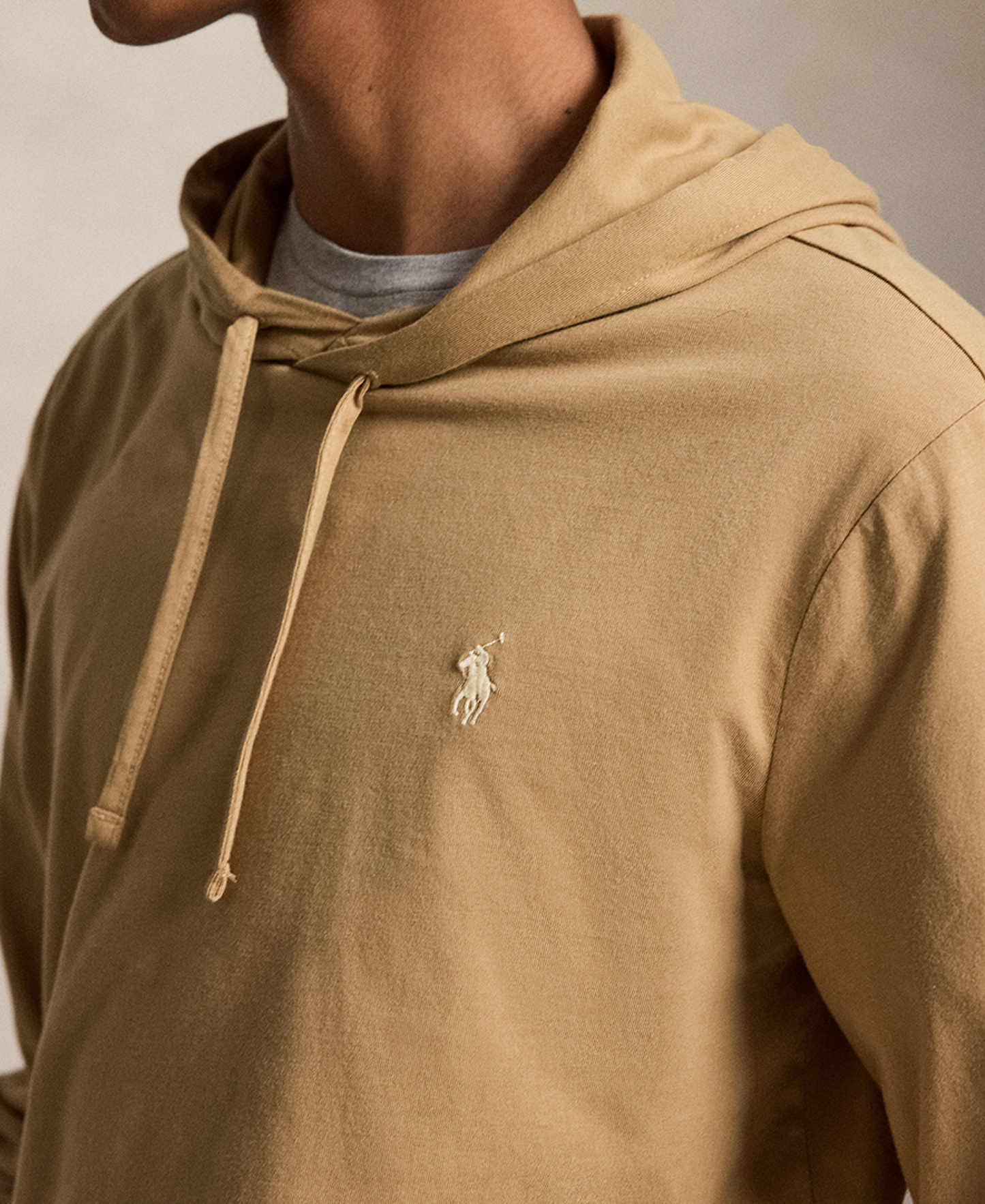 Polo Ralph Lauren Men's Hooded Jersey - Cafe Tan