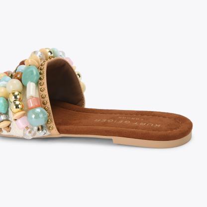 Kurt Geiger London Southbank Beaded Flat - Beige - view 4
