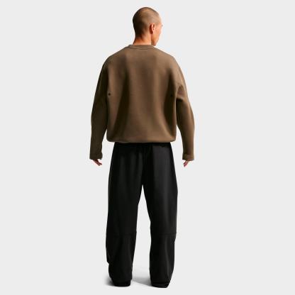 Men's Nithtke Tech Fleece Loose Fit Crewneck Sweatshirt - Dark Hazel/Black