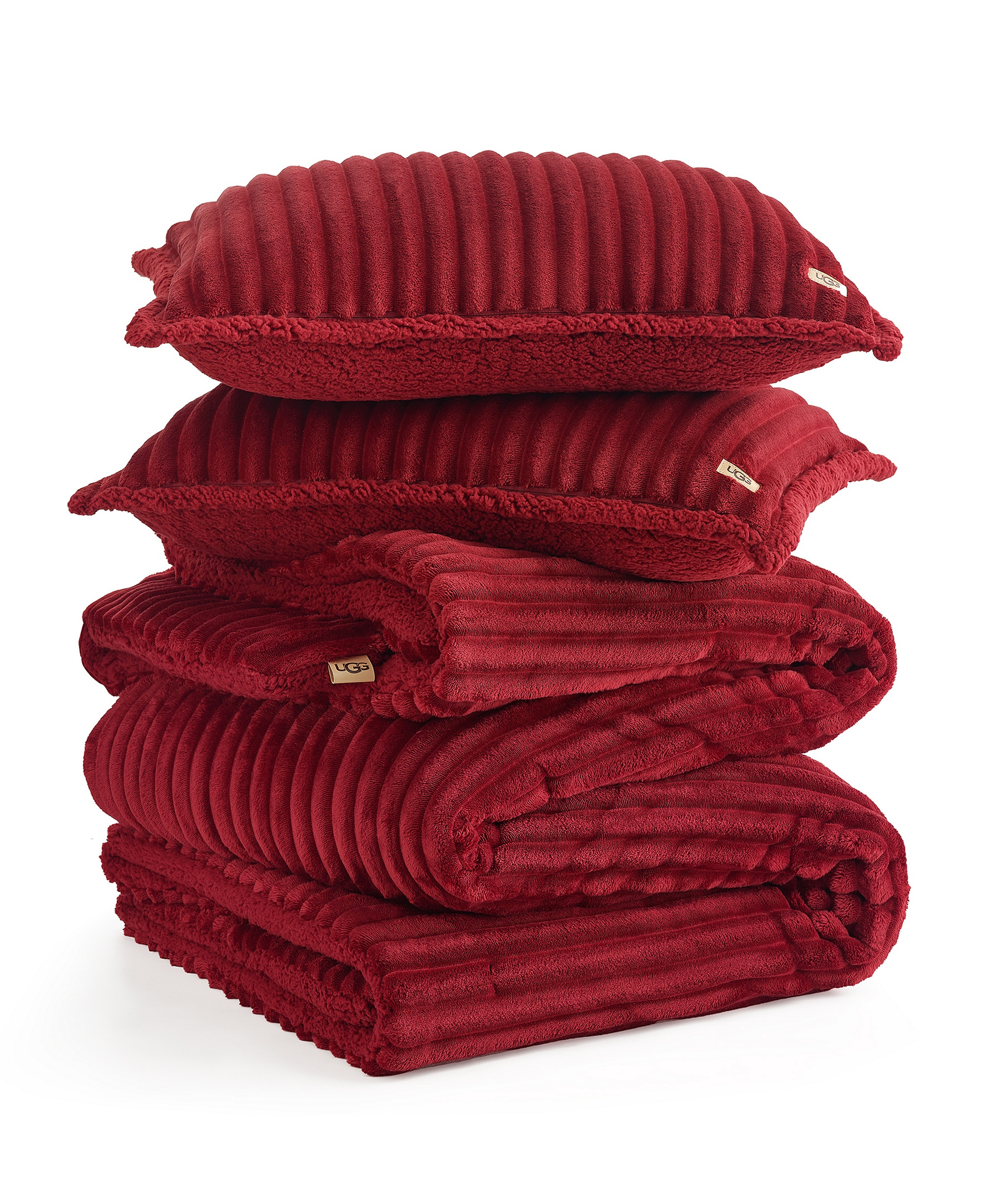 UGG® Avery Ribbed 2-Piece Comforter Set, Twin/Twin XL - Coffee Berry
