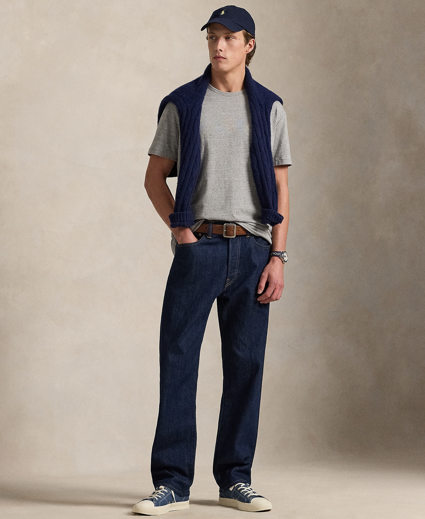 Polo Ralph Lauren Men's Embroidered Pony Classic-Fit T-Shirt - Dark Vintage Heather