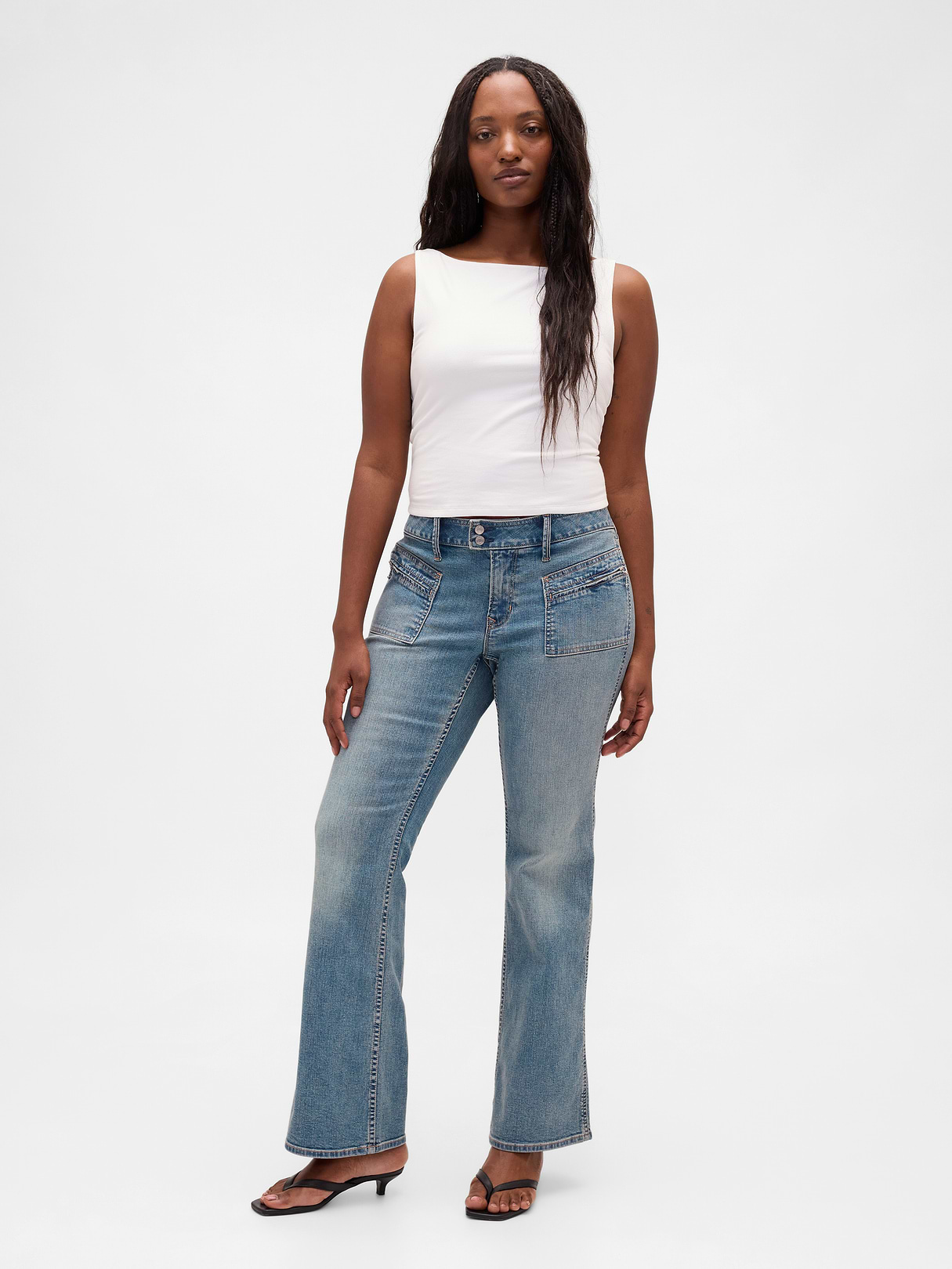Low Rise Long & Lean Jeans - Medium indigo