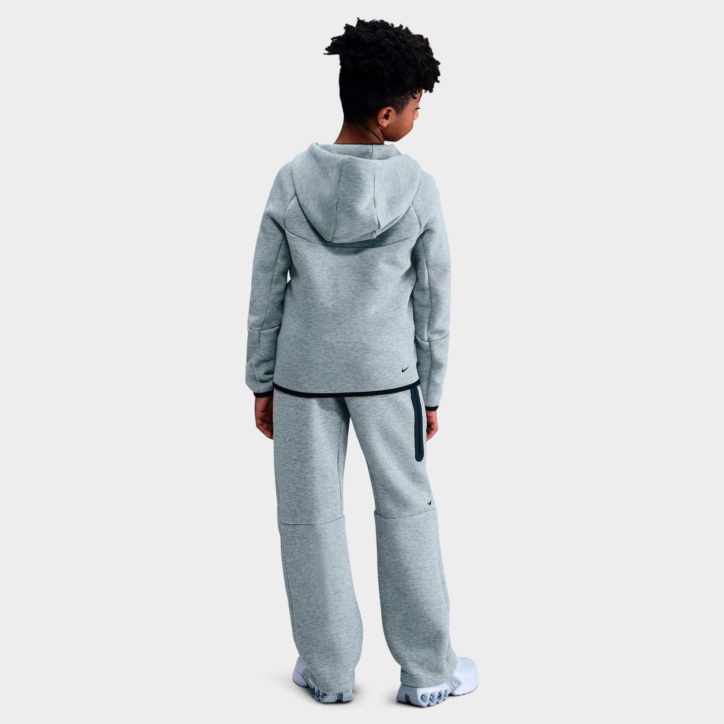 Big Kids' Nithtke Sportswear Tech Fleece Open Hem Pants - Dark Grey Heather/Black/Black