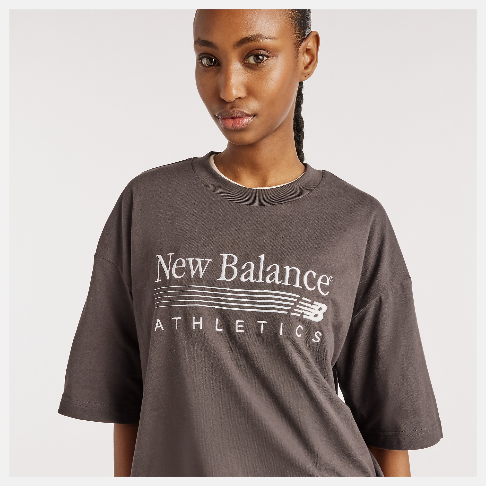 New Balance Trackside Oversized T-Shirt, WT6297MKBLK