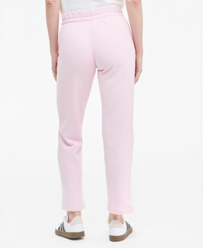 adidas Women's Essentials Small Logo Feel Cozy Open Hem Pants - Clear Pink/White