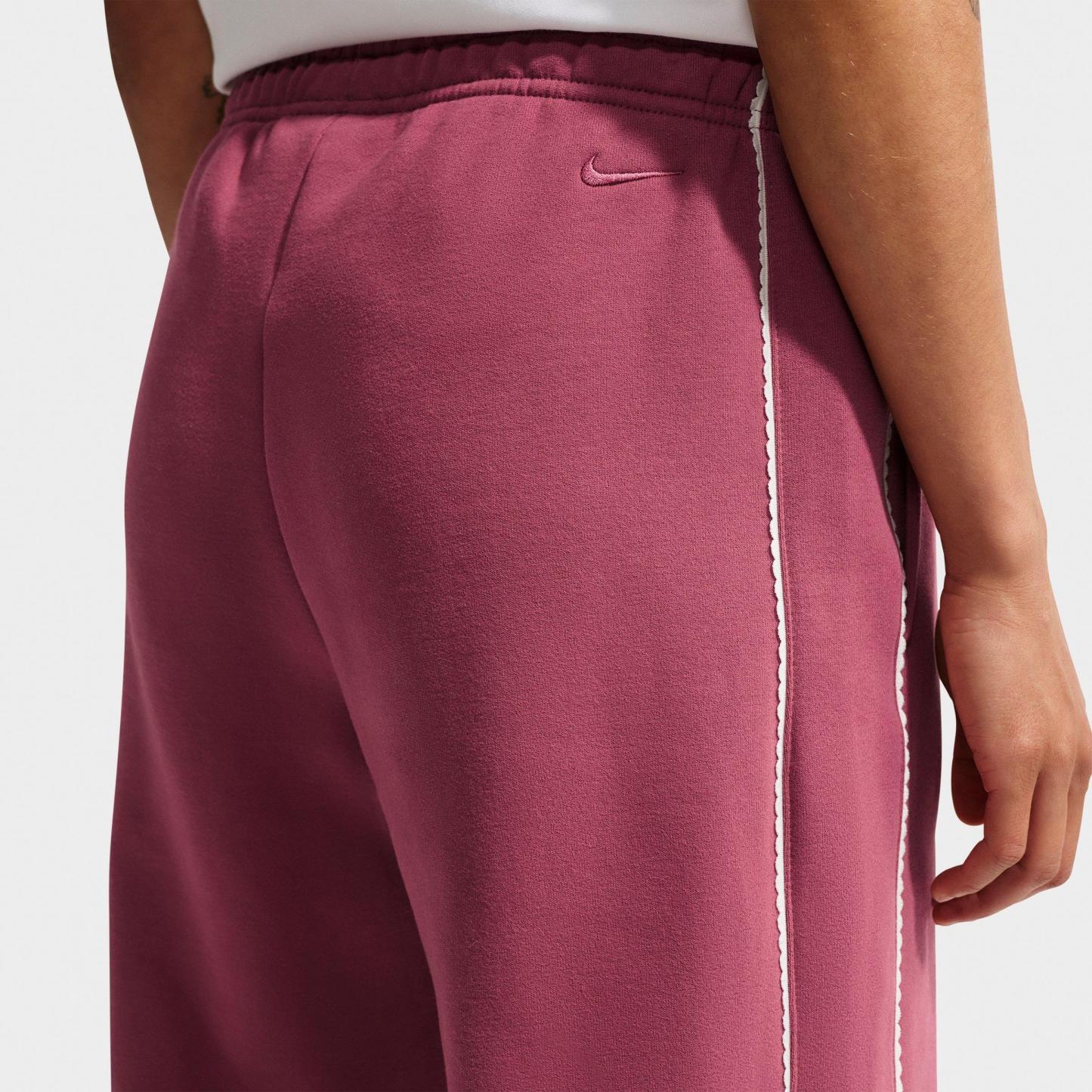 Women's Nithtke Studio Fleece Medium-Weight "Graphic Pack" Mid-Rise Wide-Leg Pants - Pink Smoke/Sail/Pink Smoke