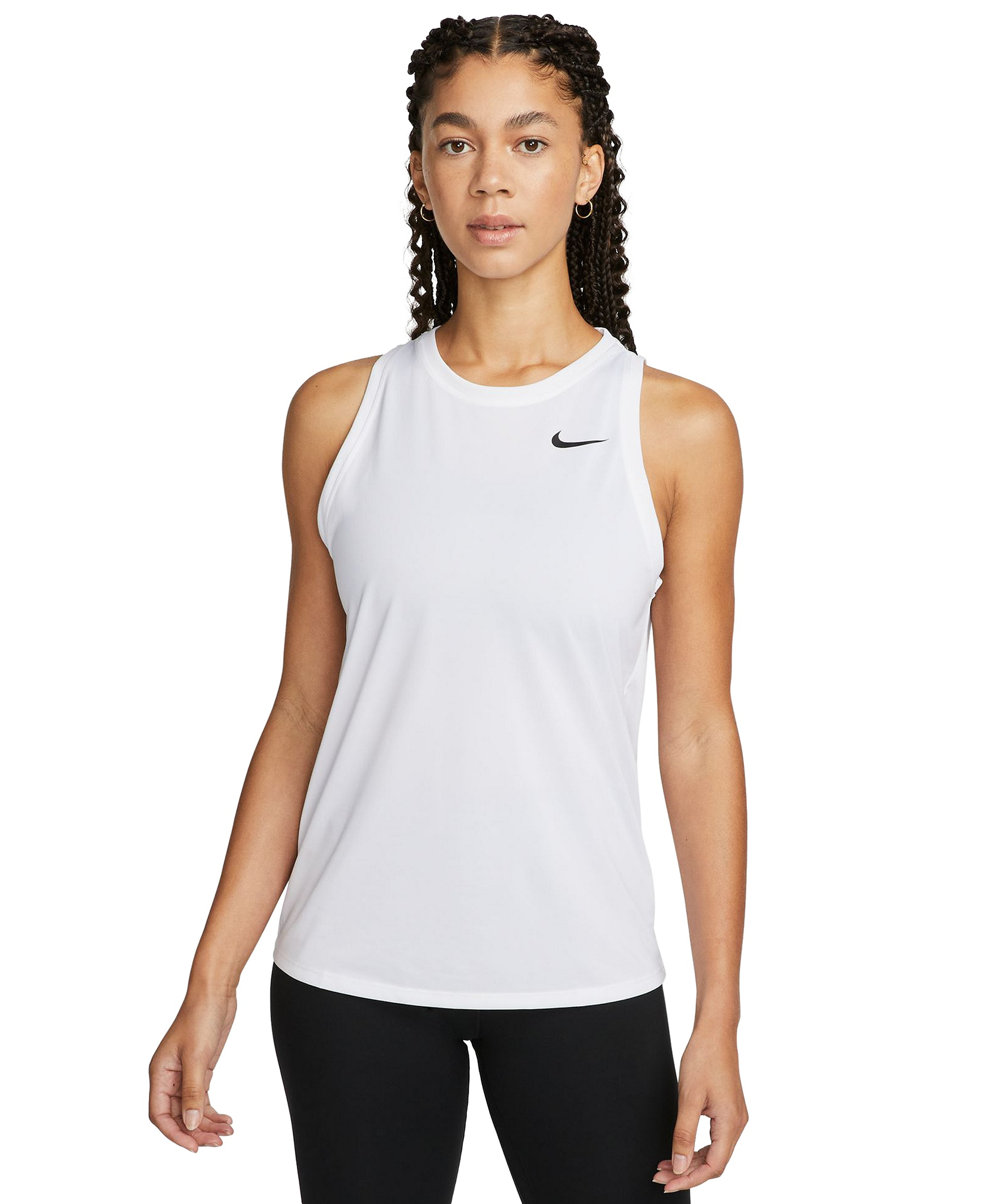 Nike Women's Dri-FIT Training Tank Top - White/Black