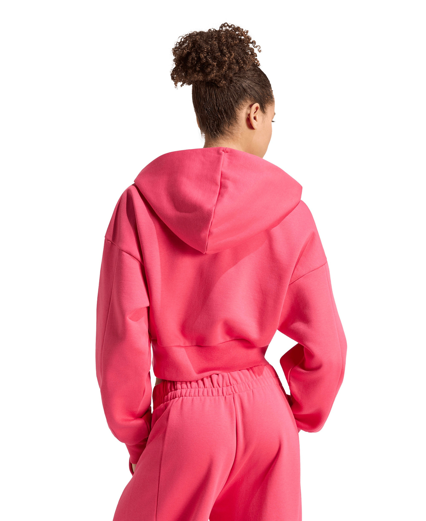 adidas Women's Essentials Contemporary Fleece Full-Zip Hooded Jacket - Power Pink