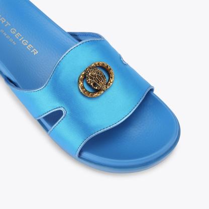 Kurt Geiger London Chelsea Cut Out Slide - Blue - view 5