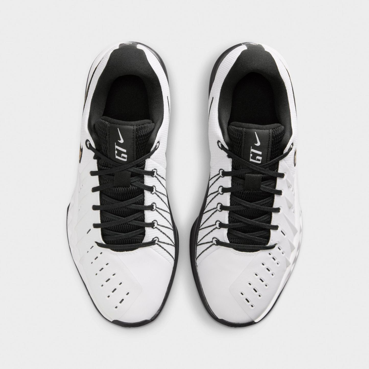 Men's Nithtke G.T. Cut Academy 2 Basketball Shoes - White/Black/Metallic Gold - Top view