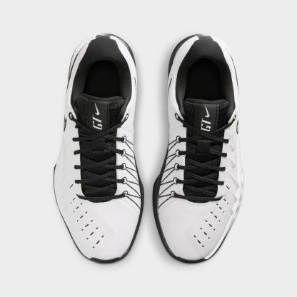 Men's Nithtke G.T. Cut Academy 2 Basketball Shoes - White/Black/Metallic Gold - Top view