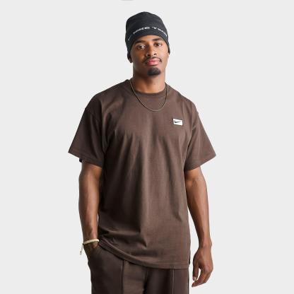 Men's Nithtke Sportswear Swoosh Box T-Shirt - Baroque Brown/Sail