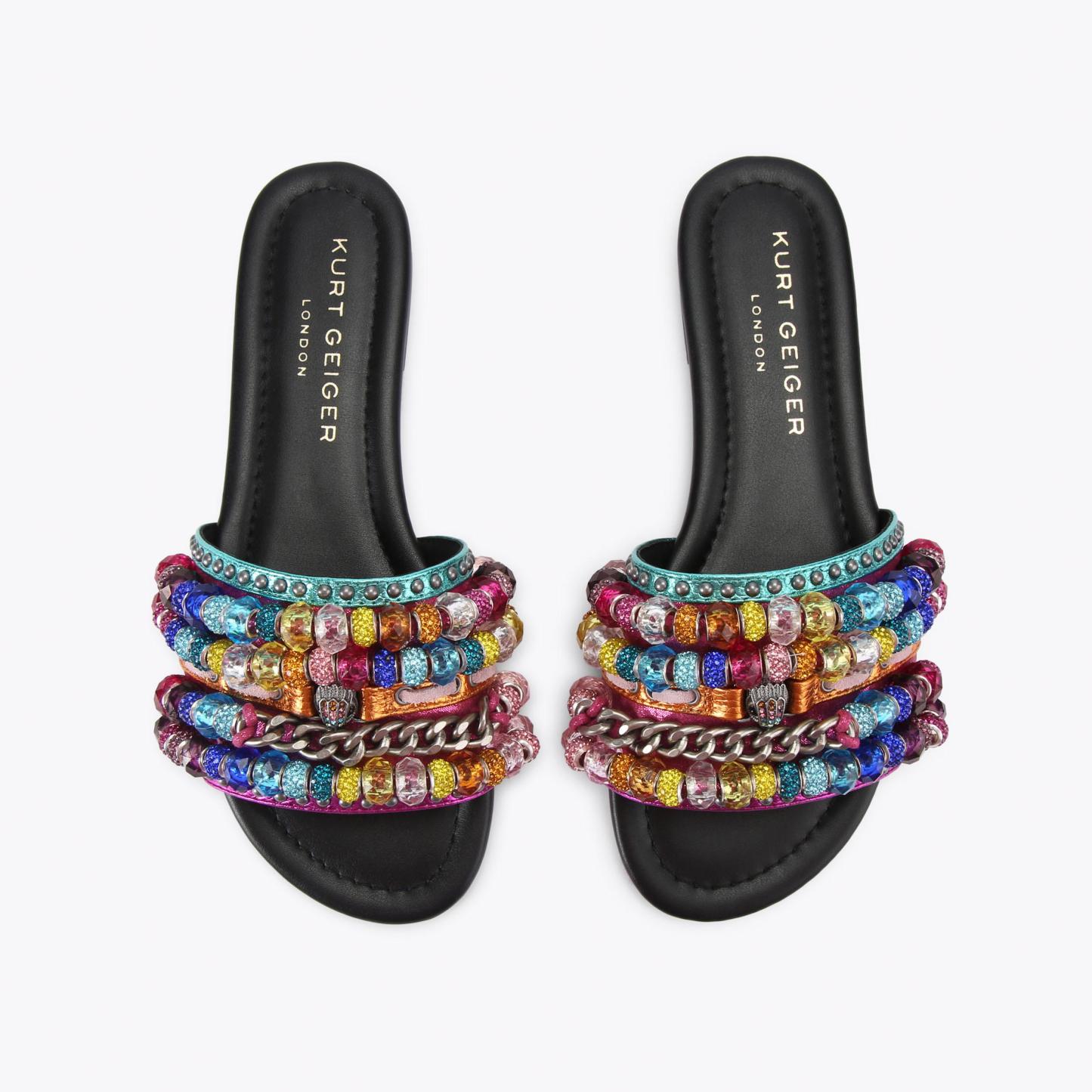 Kurt Geiger London Southbank Beaded Flat - Multi Colored - view 3