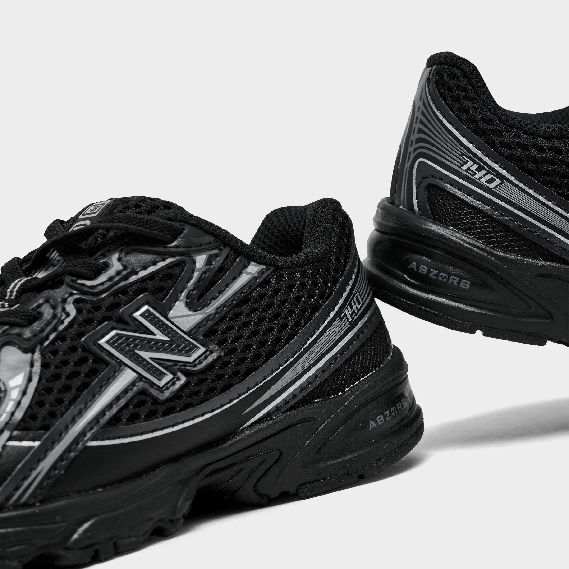 Kids' Toddler New Balance 740 Stretch Lace Casual Shoes - Black/Silver Metallic - view 3