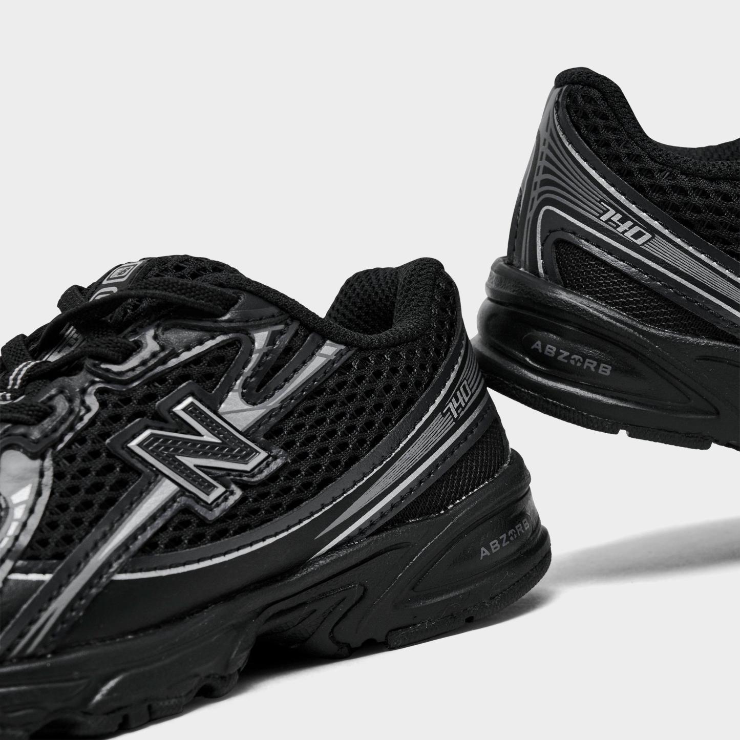 Kids' Toddler New Balance 740 Stretch Lace Casual Shoes - Black/Silver Metallic - view 3