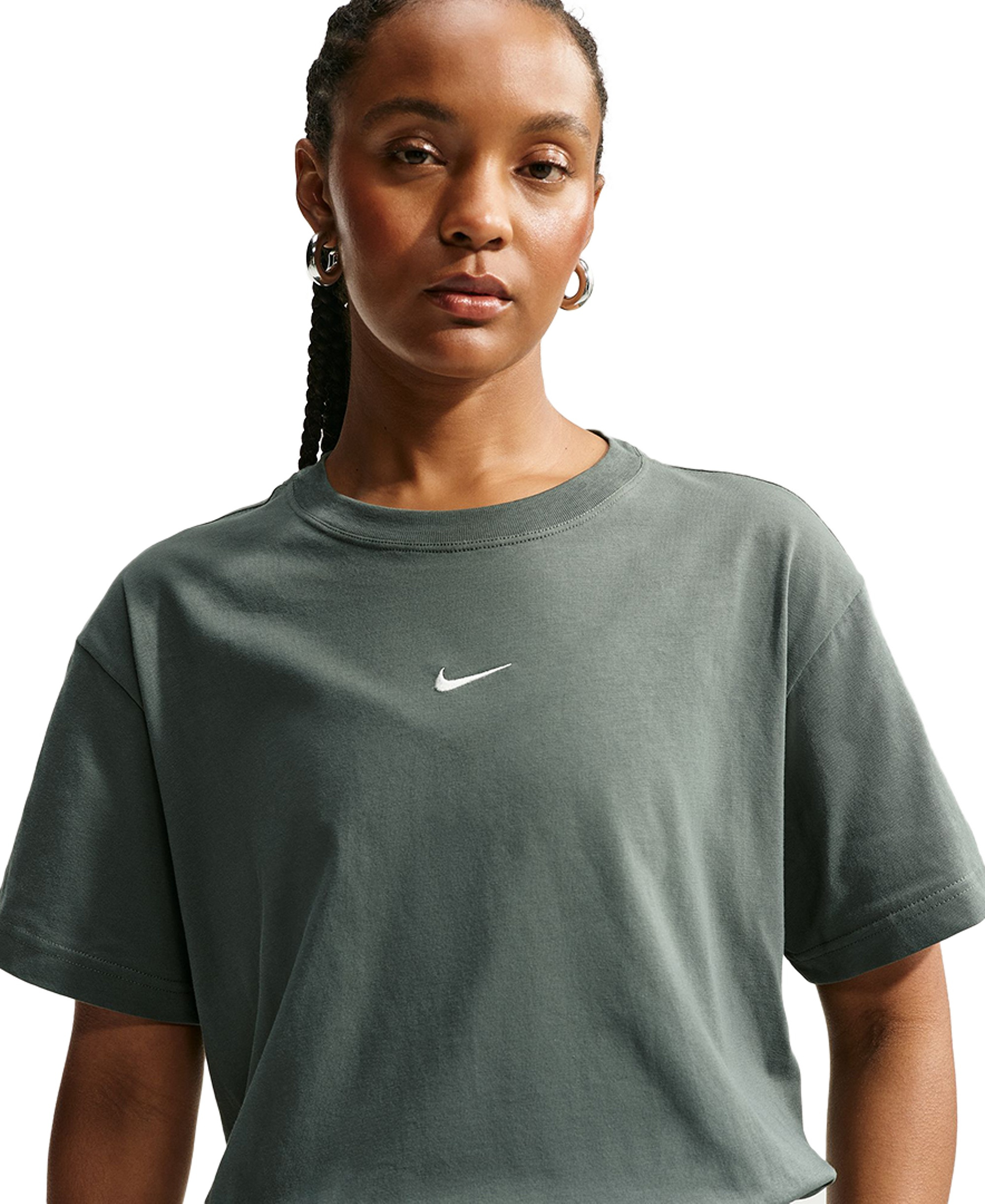 Nike Women's Sportswear Crewneck T-Shirt - Camo Green