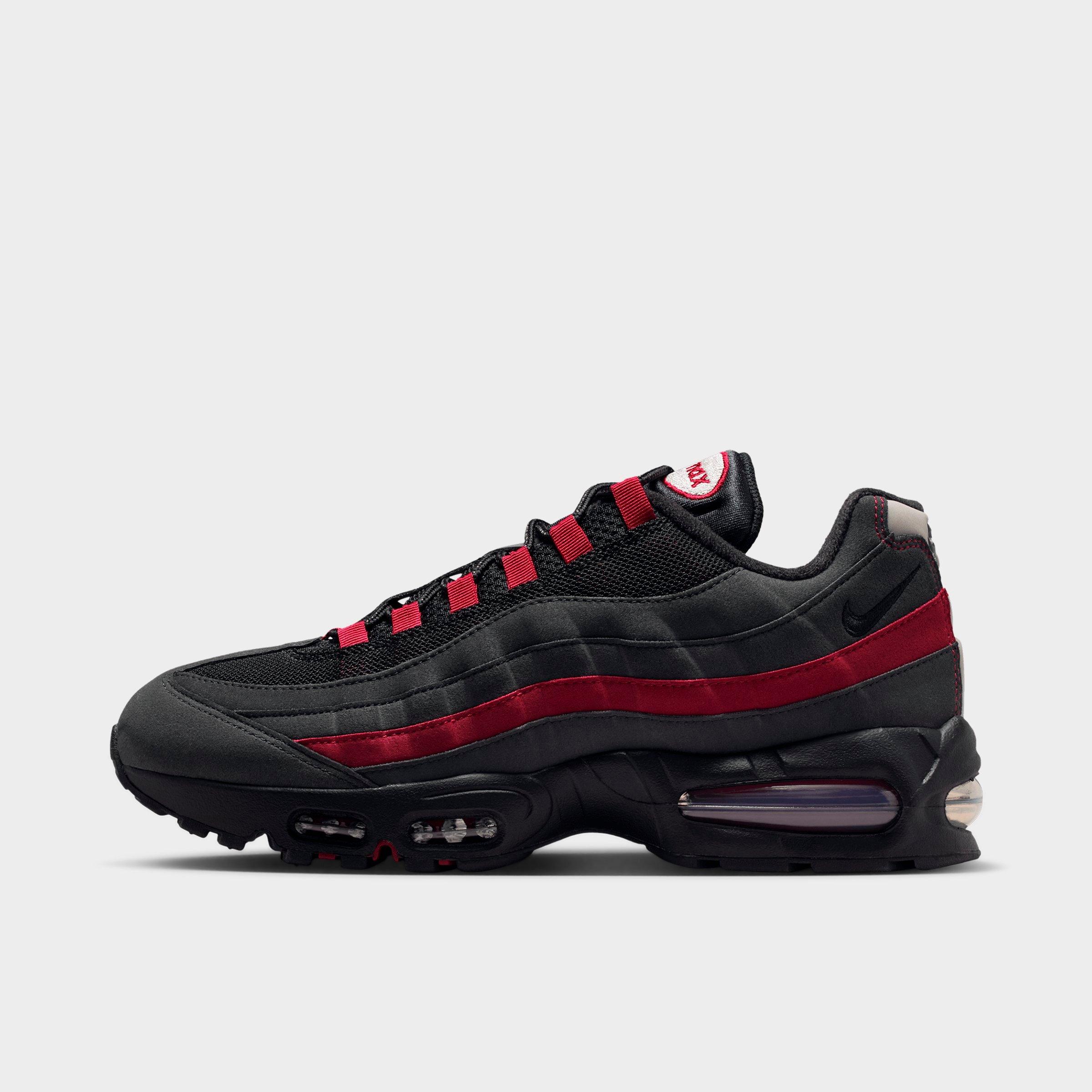 Men's Nithtke Air Max 95 Big Bubble Scorpion Casual Shoes - Part 1 - Black/Team Crimson/Wolf Grey/Black - Left shoe facing left. Outside of the shoe.