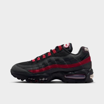 Men's Nithtke Air Max 95 Big Bubble Scorpion Casual Shoes - Part 1 - Black/Team Crimson/Wolf Grey/Black - Left shoe facing left. Outside of the shoe.