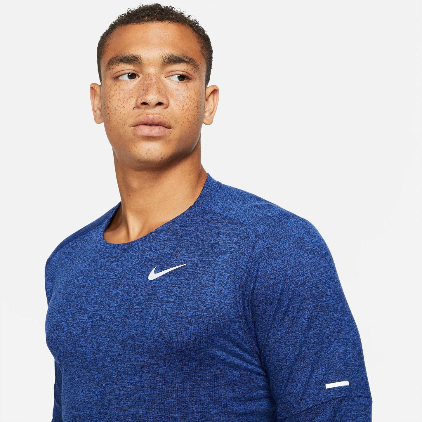 Men's Nithtke Dri-FIT Element Running Crew Top - Obsidian/Game Royal