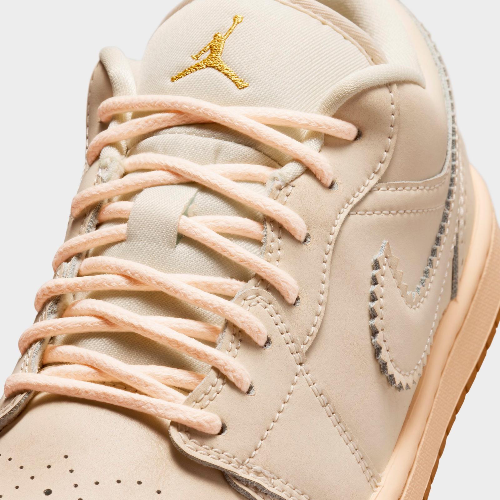 Women's Air Jordan 1 Low SE Casual Shoes - Chalk/Metallic Gold/Pearl White/Chalk - view 3