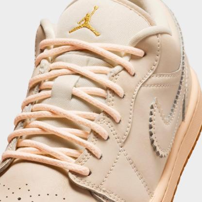 Women's Air Jordan 1 Low SE Casual Shoes - Chalk/Metallic Gold/Pearl White/Chalk - view 3