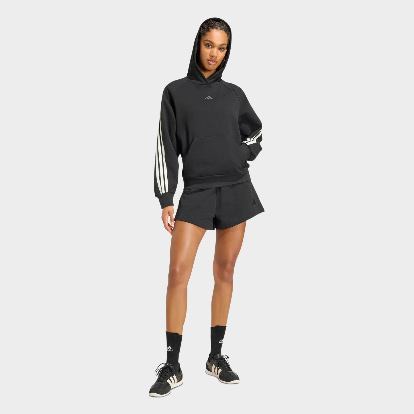 Women's adidas Sportswear Kit 3-Stripes Hoodie - Black/Off White