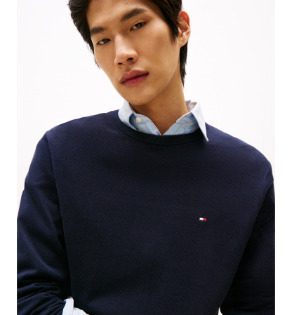 Tommy Hilfiger Men's Essential Cotton Crewneck Sweater - Desert Sky