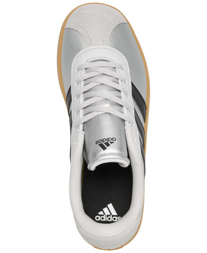 adidas Big Kids VL Court 3.0 Casual Sneakers from Finish Line - Silver, Black, Gum