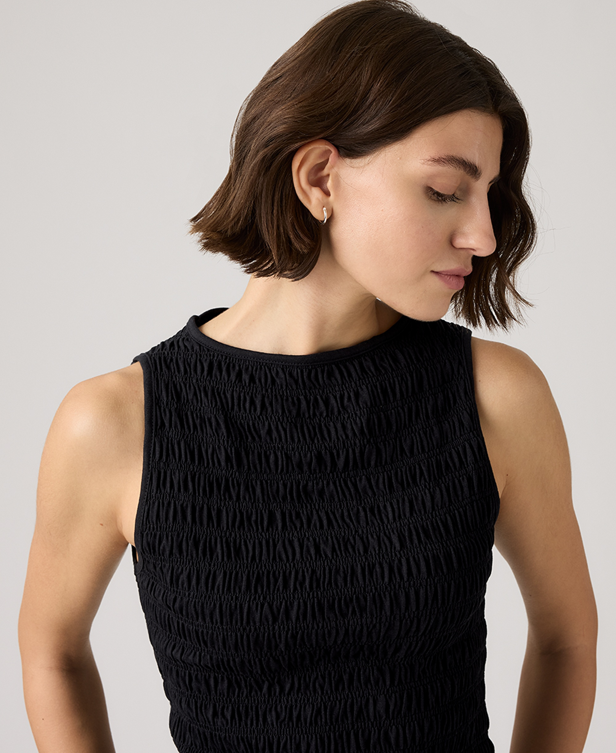 Levi's Women's Bella Smocked Boat Neck Top - Anthracite Night