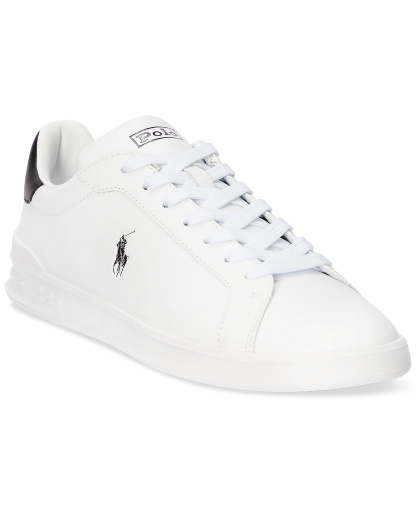 Polo Ralph Lauren Men's Heritage Court II Leather Sneaker - White/black Pp