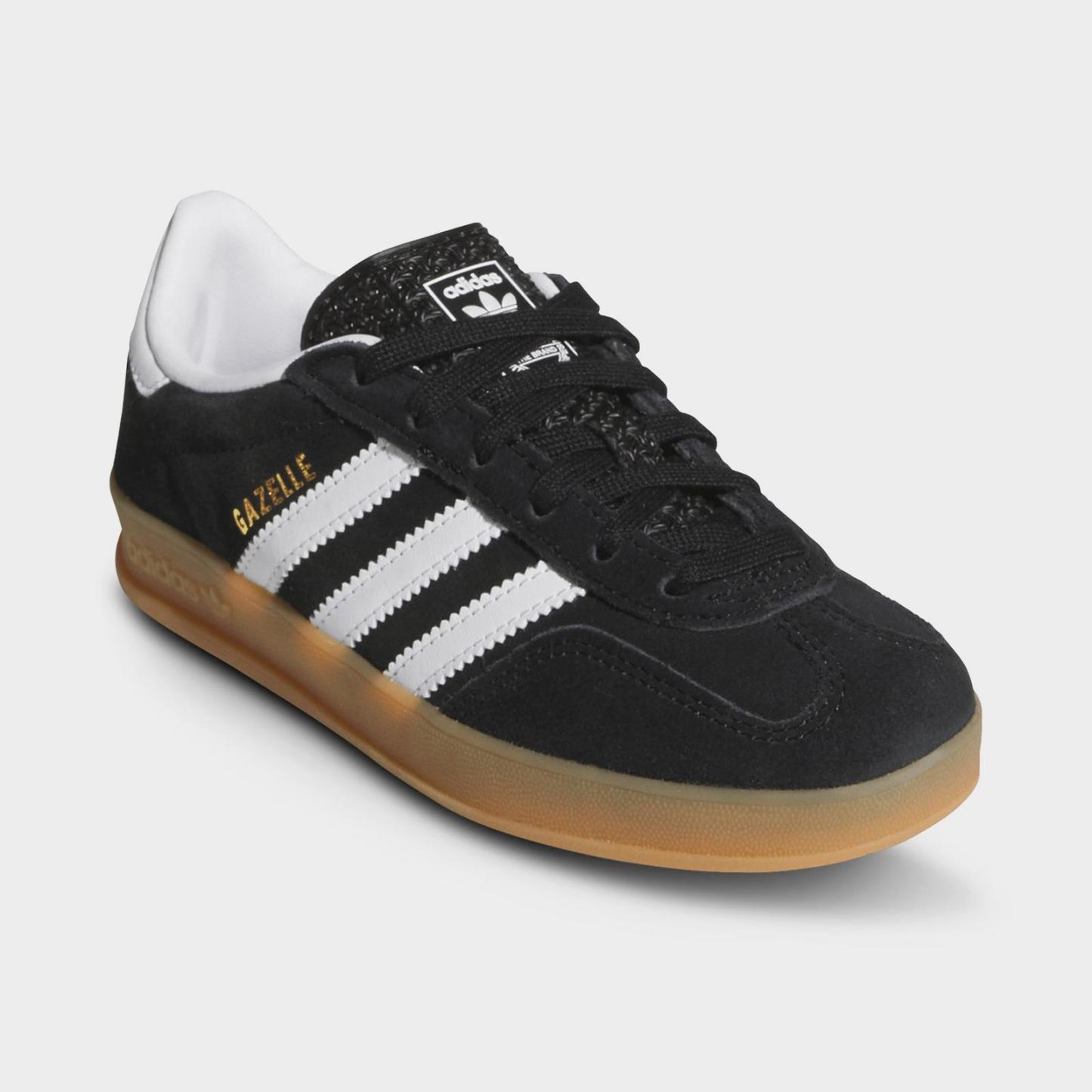 Little Kids' adidas Originals Gazelle Indoor Casual Shoes - Core Black/Cloud White/Gum - view 2