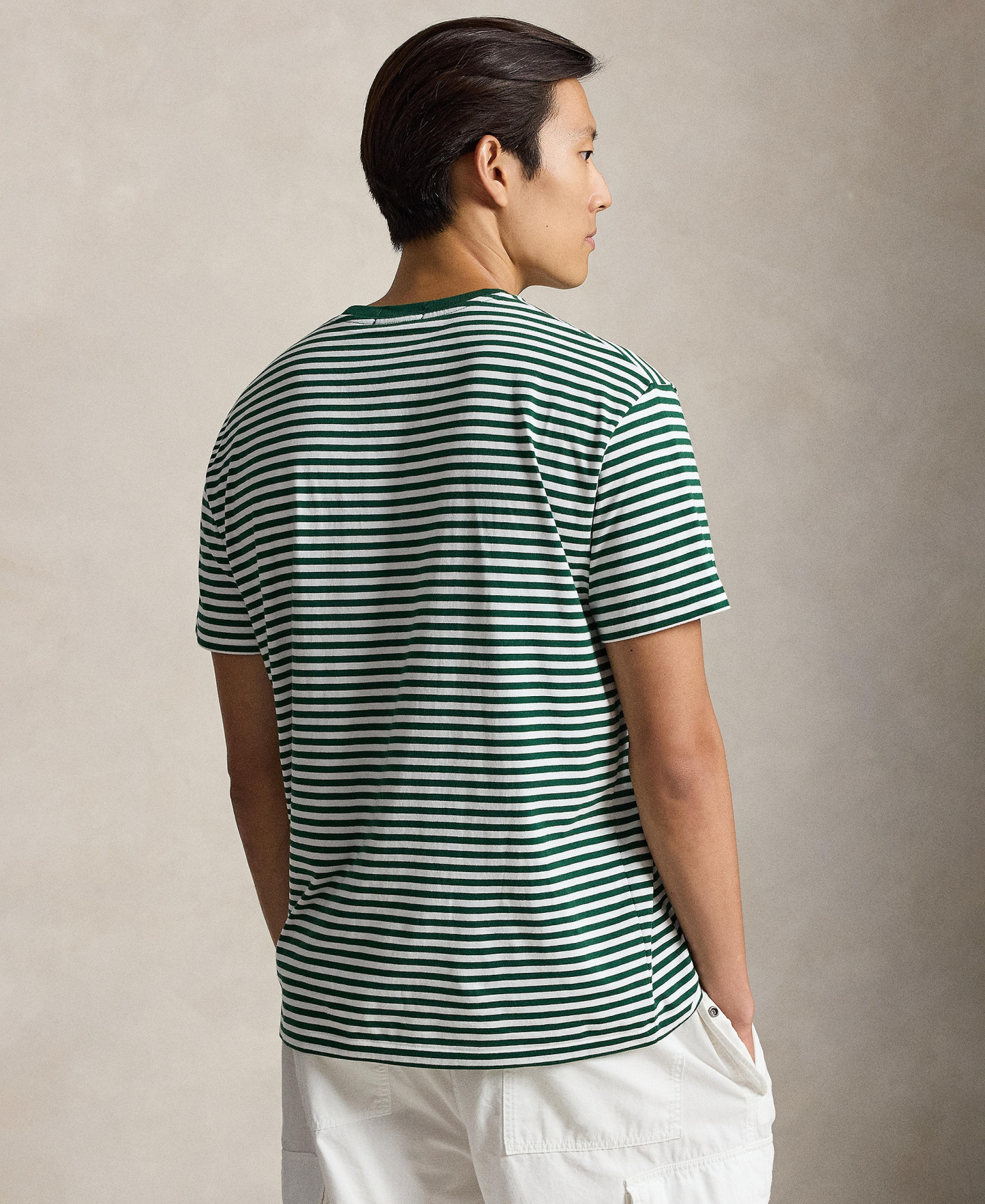Polo Ralph Lauren Men's Classic-Fit Stripe T-Shirt - New Forest/White
