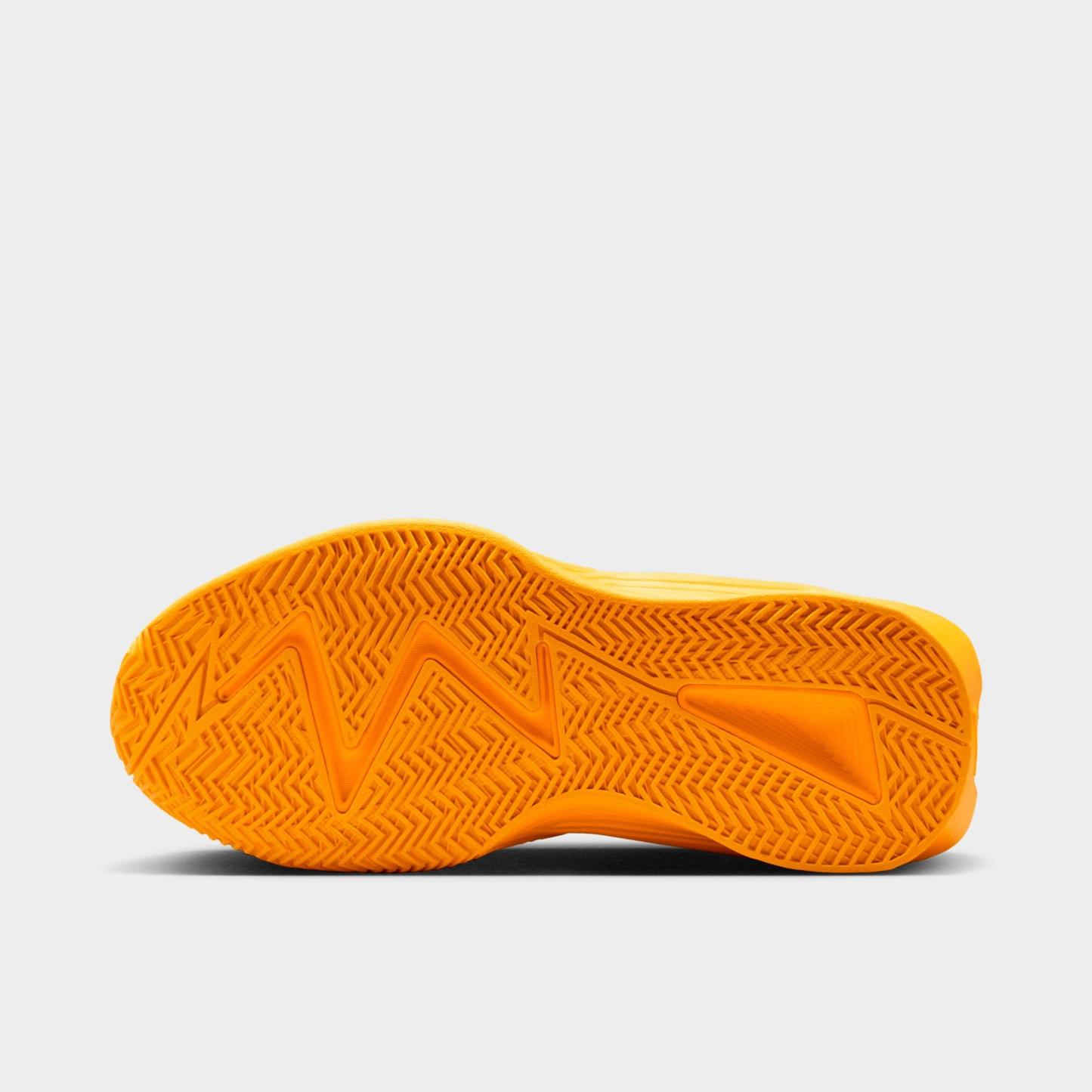 Big Kids' Nithtke S.T. Dynamite Basketball Shoes - Black/Laser Orange/University Gold/White - Bottom view