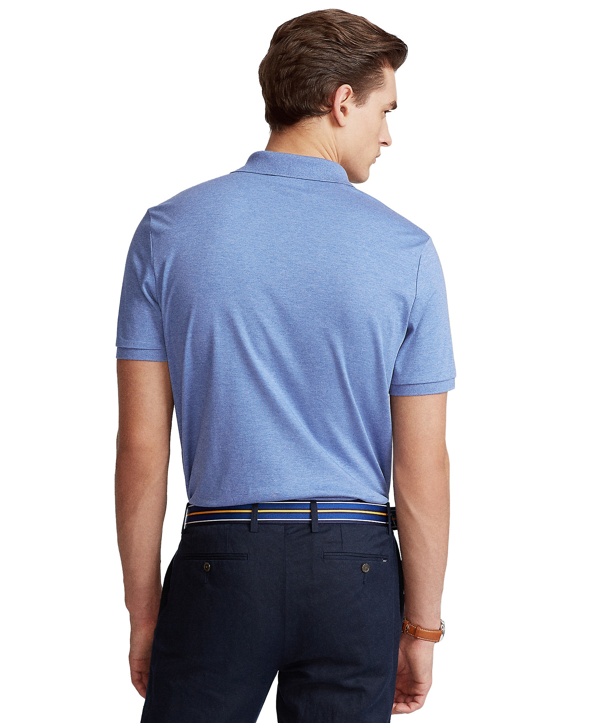 Polo Ralph Lauren Men's Classic-Fit Soft Cotton Polo Shirt - Faded Royal Heather