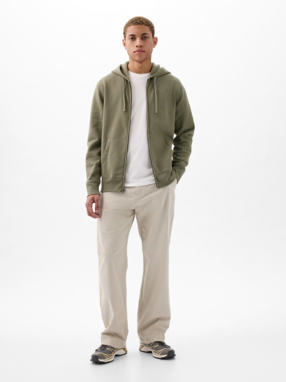 Adult VintageSoft Arch Logo Zip Hoodie - sage green