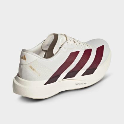 Women's adidas Adizero EVO SL Woven Running Shoes - Part 1 - Off White/Shadow Red/Collegiate Green - Back view