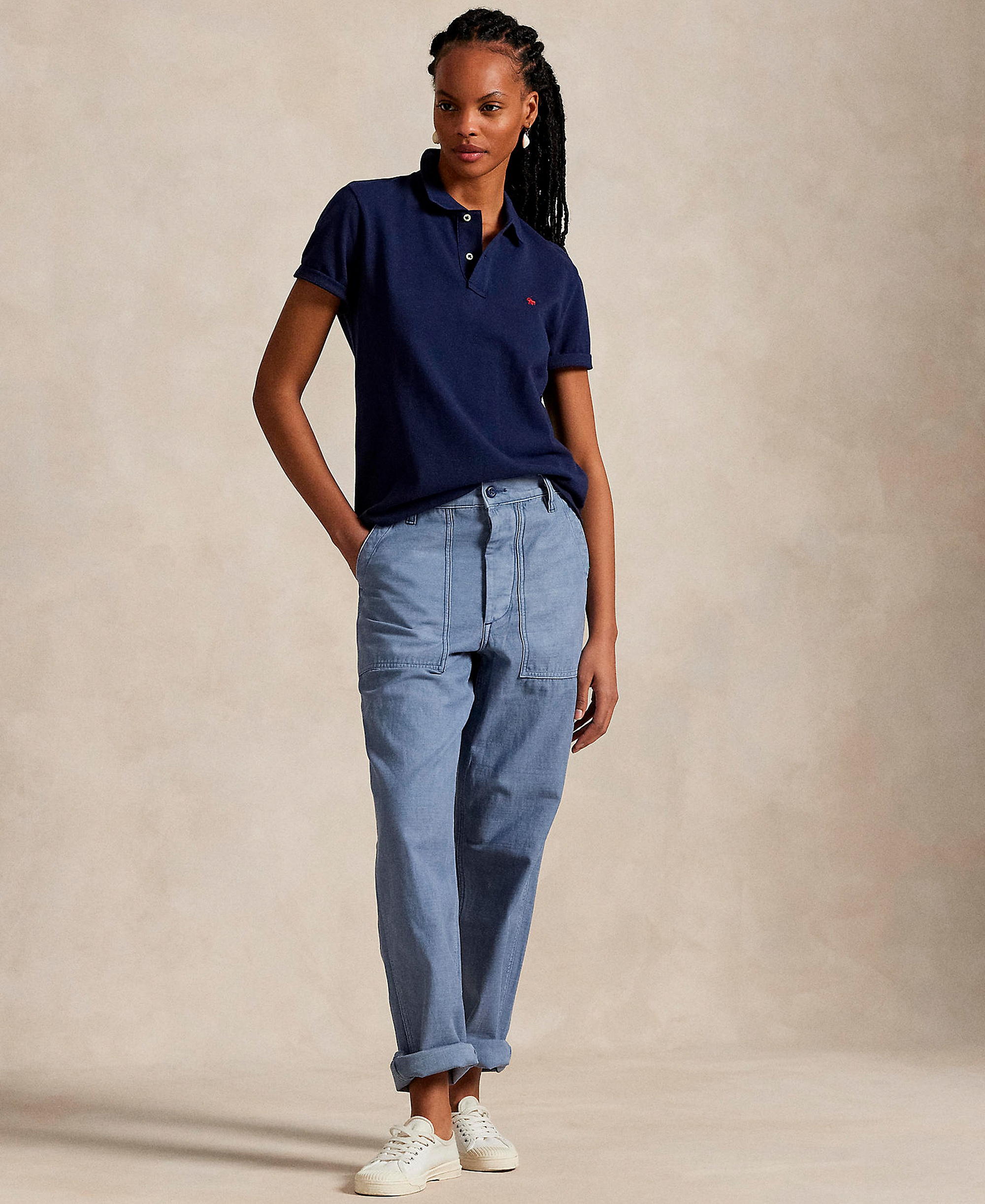 Polo Ralph Lauren Women's Classic-Fit Mesh Polo Shirt - Newport Navy