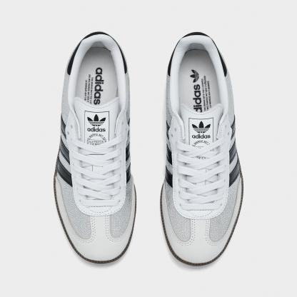 Women's adidas Originals Samba OG Rhinestone Casual Shoes - Crystal White/Core White/Silver Metallic - Top view