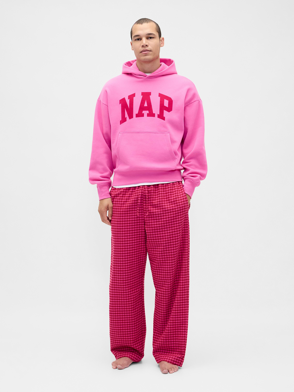 Adult Softest Flannel PJ Pants - Pink gingham