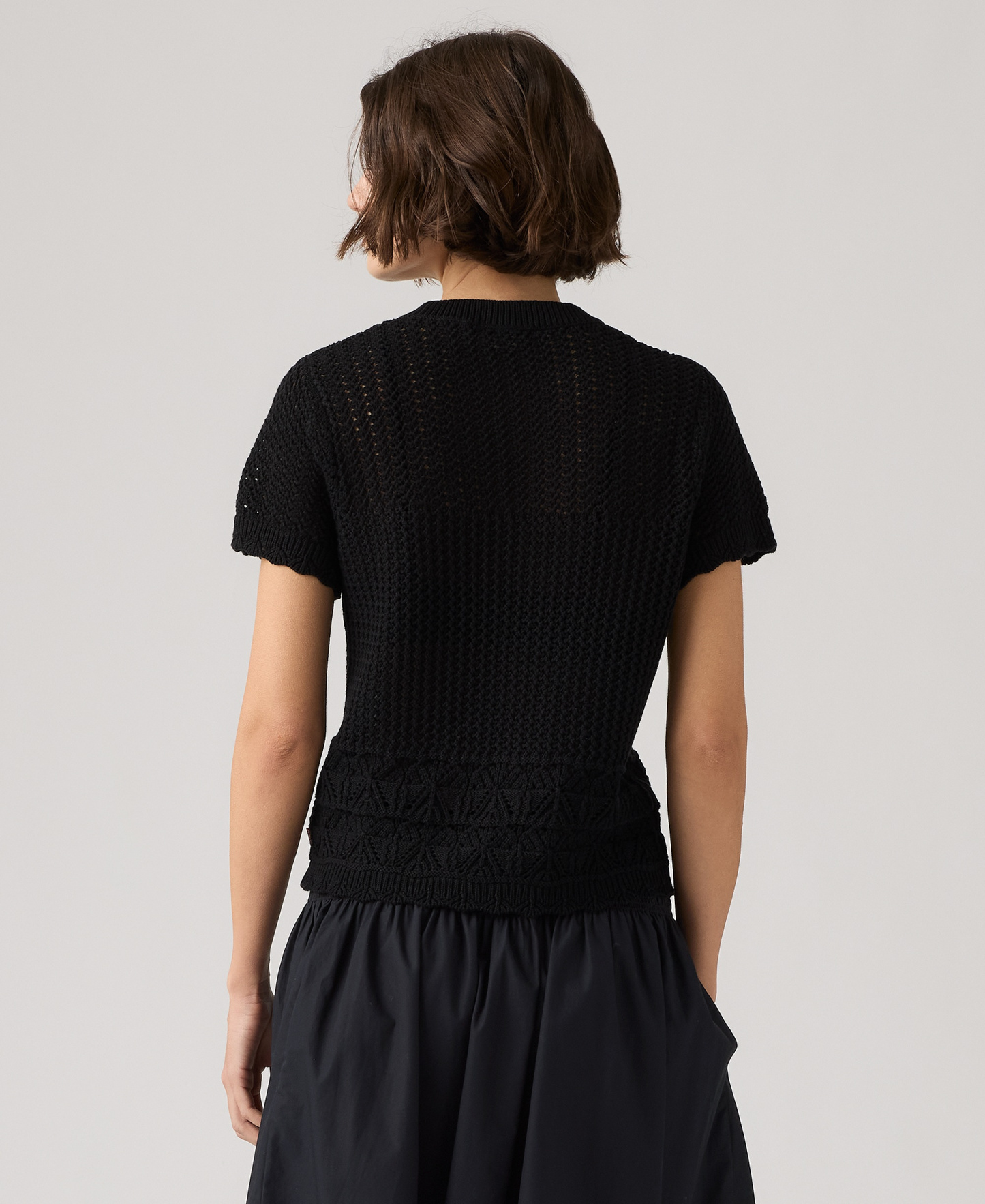 Levi's Women's Isabelle Crochet Short-Sleeve Sweater - Anthracite Night