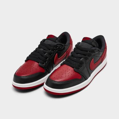 Little Kids' Air Jordan Retro 1 Low OG Casual Shoes - Black/Varsity Red/Summit White - view 2
