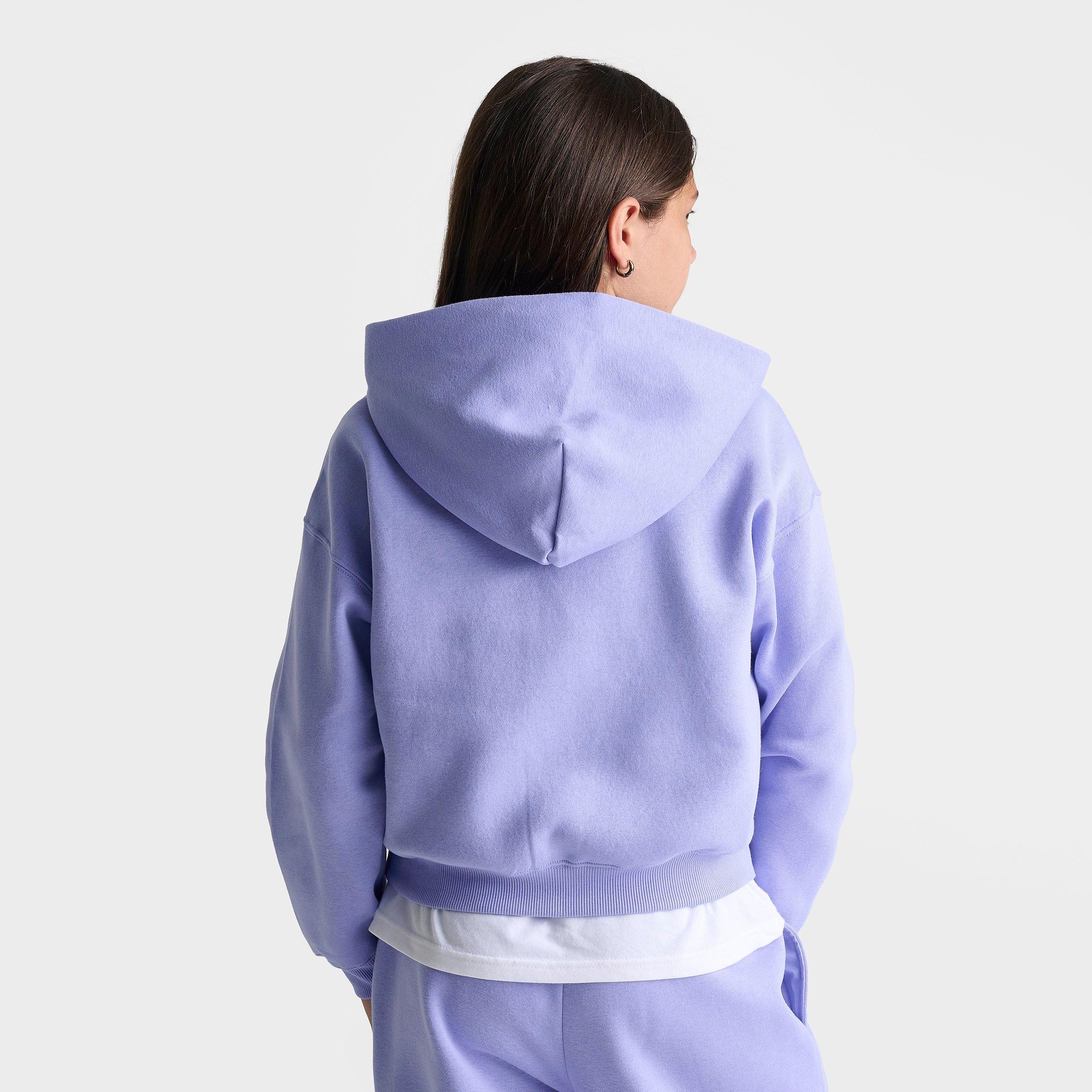 Girls' Big Kids' Nithtke Sportswear Studio Fleece Oversized Full-Zip Hoodie - Light Thistle