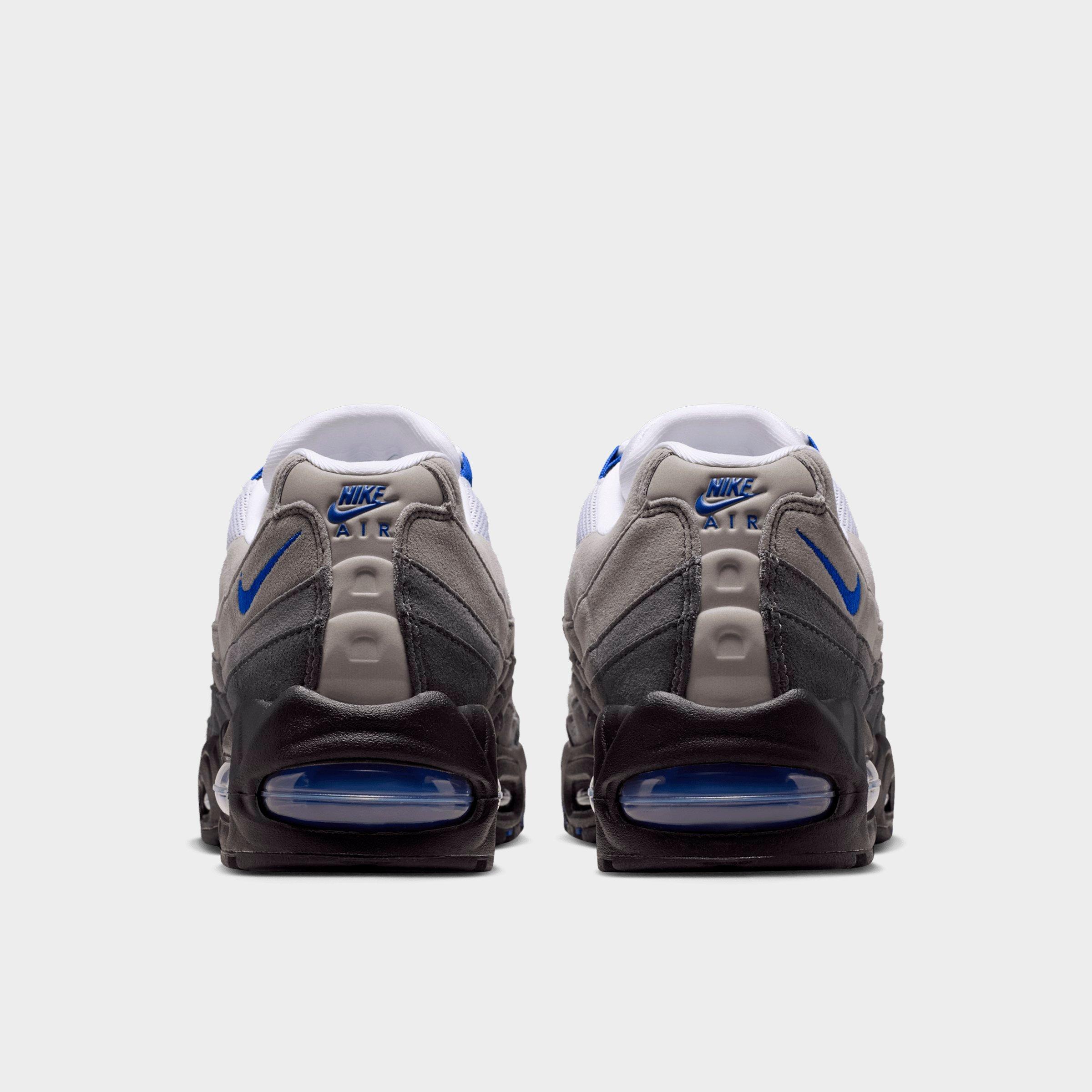 Women's Nithtke Air Max 95 Big Bubble Casual Shoes - Part 1 - Black/White/Medium Grey/Old Royal - Back view