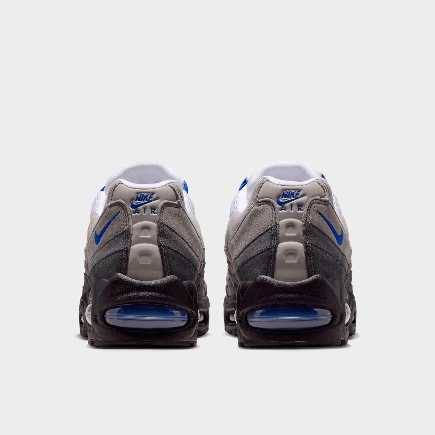 Women's Nithtke Air Max 95 Big Bubble Casual Shoes - Part 1 - Black/White/Medium Grey/Old Royal - Back view
