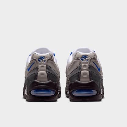 Women's Nithtke Air Max 95 Big Bubble Casual Shoes - Part 1 - Black/White/Medium Grey/Old Royal - Back view