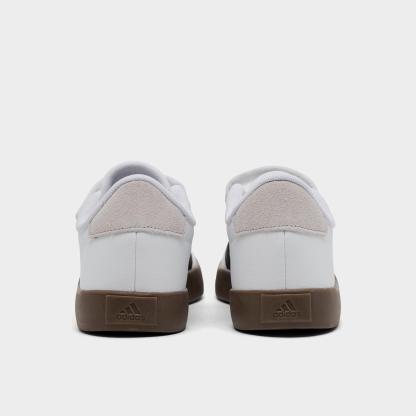 Little Kids' adidas VL Court 3.0 Hook-And-Loop Casual Shoes - Cloud White/Core Black/Grey One - Back view